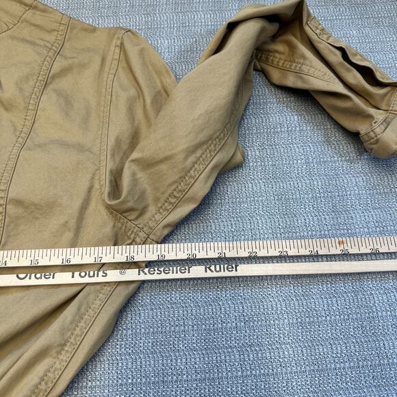 Gap Utility Romper size 8 Tan Khaki‎ Long Sleeve Safari Minimalist Shorts * - Picture 7 of 9